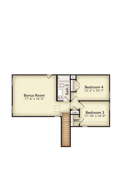 2D floor plan layout for the Hampton by Parkside Builders in Givens Park, Chattanooga, TN (Image 5). 2D floor plan layout for the Hampton by Parkside Builders in Givens Park, Chattanooga, TN (Image 5).