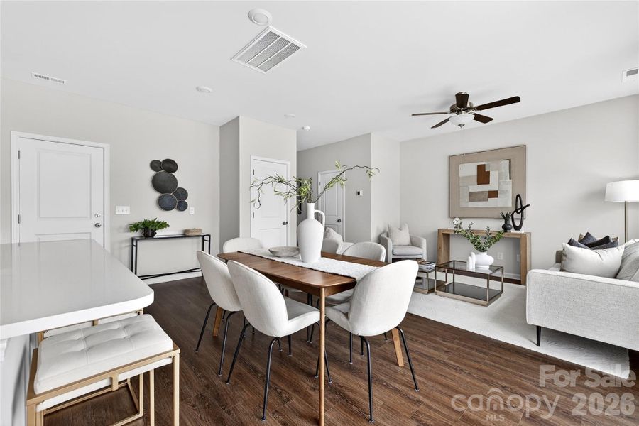 Furnished interior view inside a new home in , Charlotte (Image 8). Furnished interior view inside a new home in , Charlotte (Image 8).