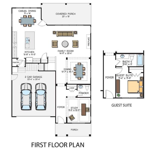 2D floor plan layout of this home in Wildbrook, Denver, NC (Image 5).