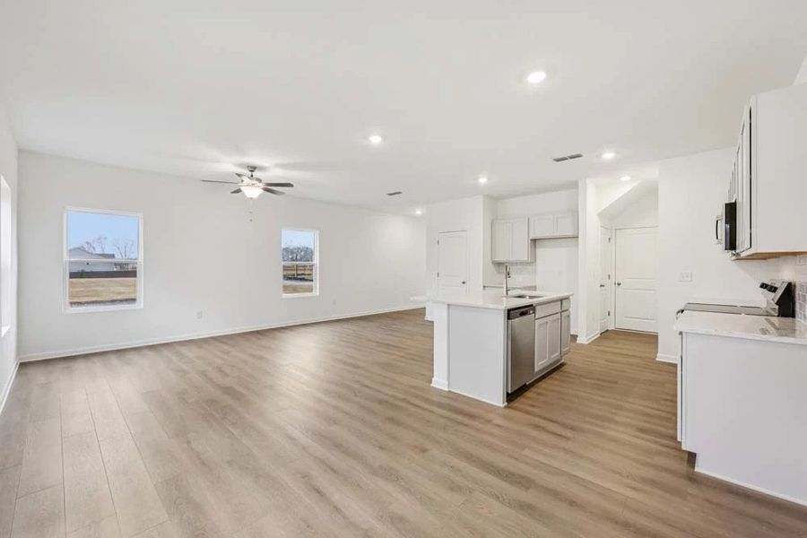 View of Kitchen & Family Room