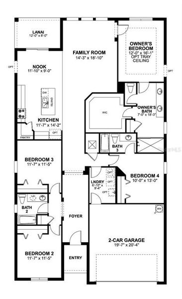 2D floor plan layout of this home in Bay Lake Farms, St. Cloud, FL (Image 4). 2D floor plan layout of this home in Bay Lake Farms, St. Cloud, FL (Image 4).