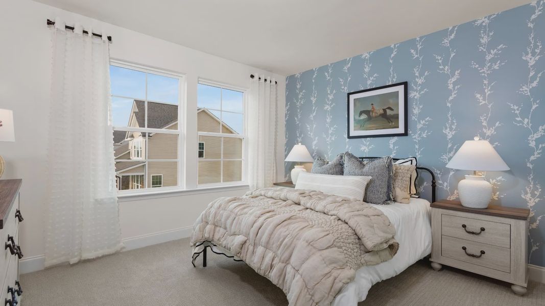 Stonefield home plan generously sized secondary bedroom with closet Stonefield home plan generously sized secondary bedroom with closet
