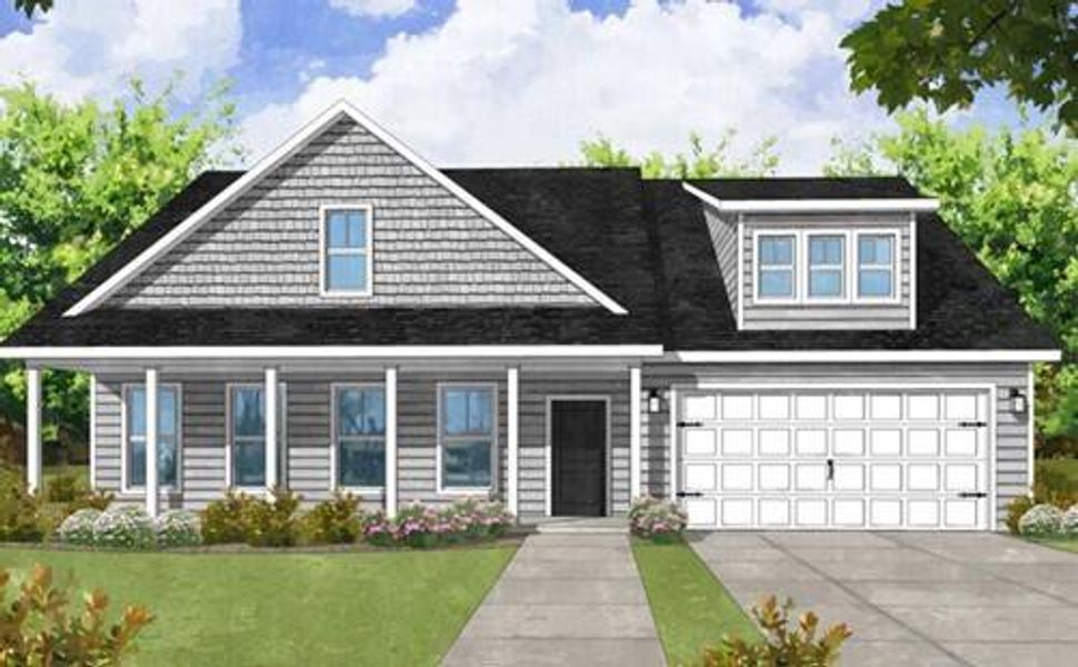 Exterior rendering of this home design in , Summerville, SC (Image 1). Exterior rendering of this home design in , Summerville, SC (Image 1).