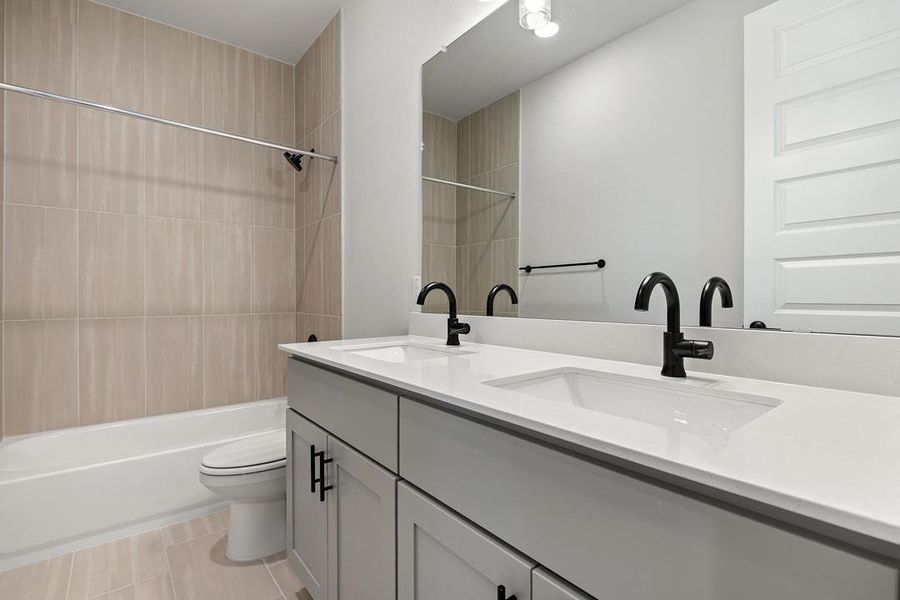 Furnished interior view inside a new home in Lagos Reserve, Manor (Image 11). Furnished interior view inside a new home in Lagos Reserve, Manor (Image 11).