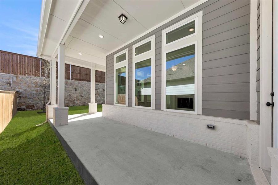 Exterior details and patio area of a home in Inspiration, Lucas (Image 3). Exterior details and patio area of a home in Inspiration, Lucas (Image 3).
