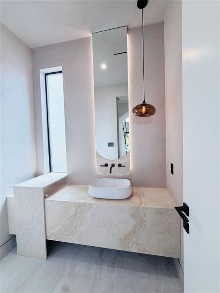 First floor half bath