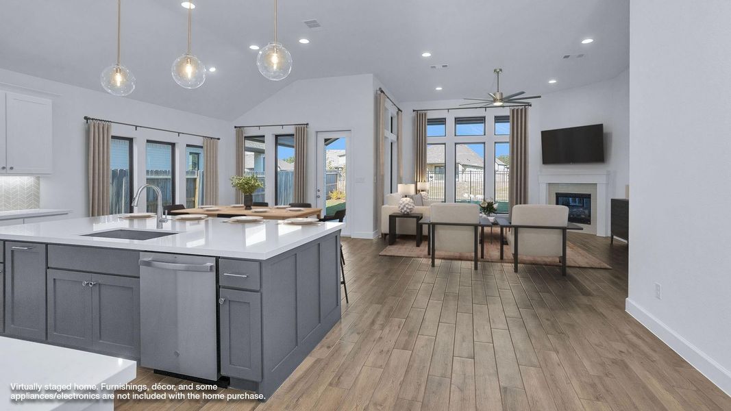 Furnished interior view inside a new home in Artavia 55' - Valencia, Conroe (Image 11).