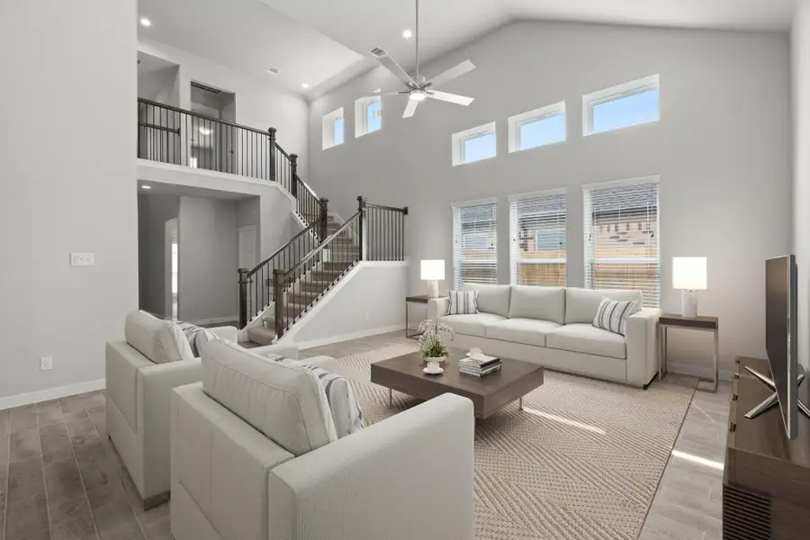 Virtually Staged - Living Room. Sample photo of completed home with similar floor plan. Actual colors and selections may vary. Virtually Staged - Living Room. Sample photo of completed home with similar floor plan. Actual colors and selections may vary.