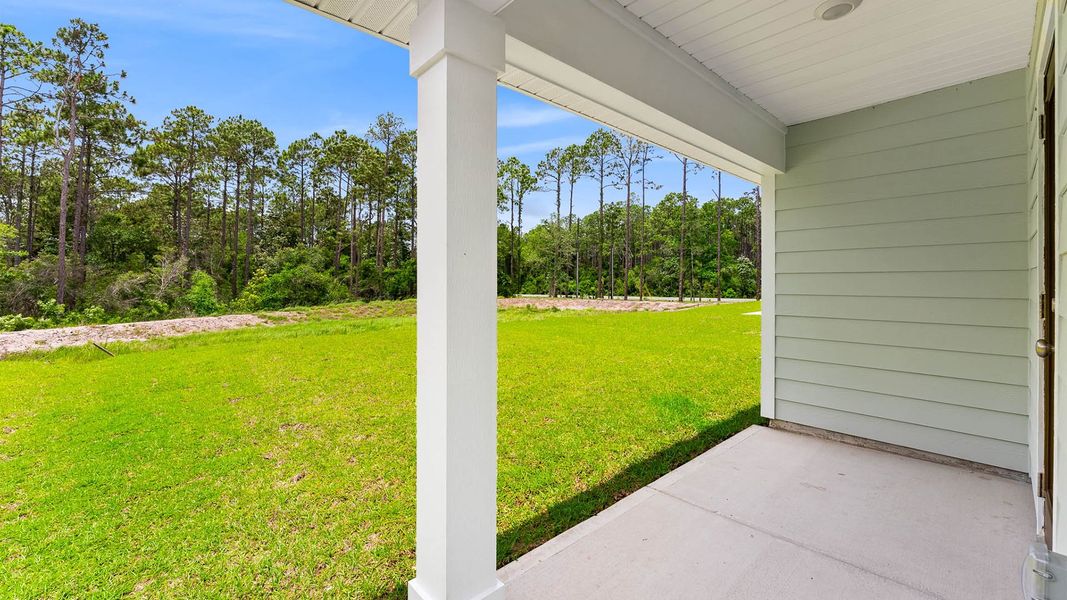 Exterior details and patio area of a home in Chateau Nemours, Port Saint Joe (Image 3).
