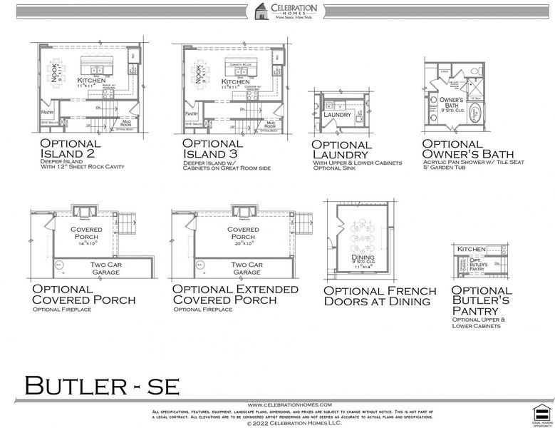 2D floor plan layout for the Butler by Celebration Homes in Harvest Point, Spring Hill, TN (Image 3).