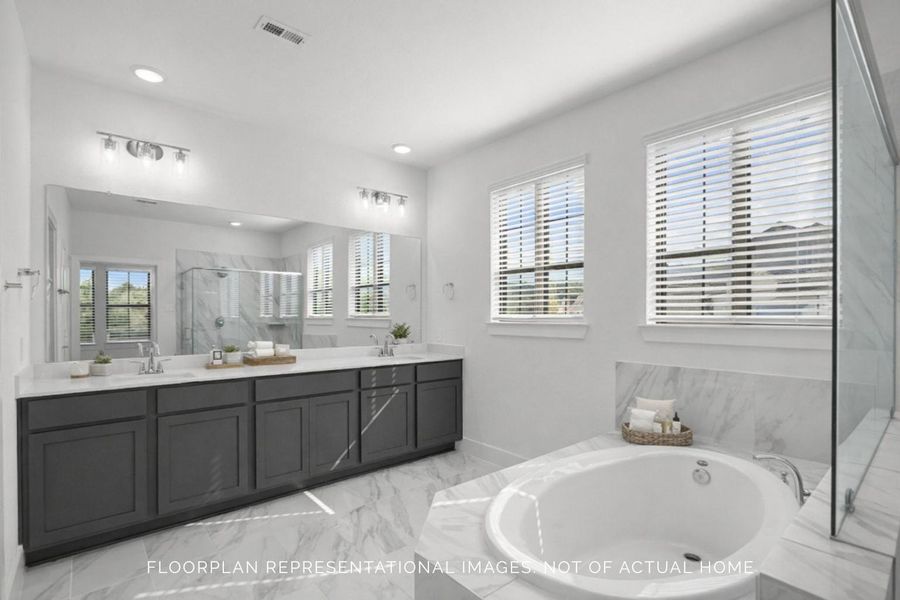 Furnished interior view inside a new home in Lone Star Landing, Montgomery (Image 13).