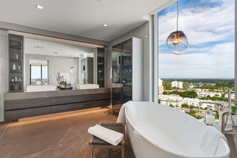 Furnished interior view inside a new home in , Pompano Beach (Image 9). Furnished interior view inside a new home in , Pompano Beach (Image 9).