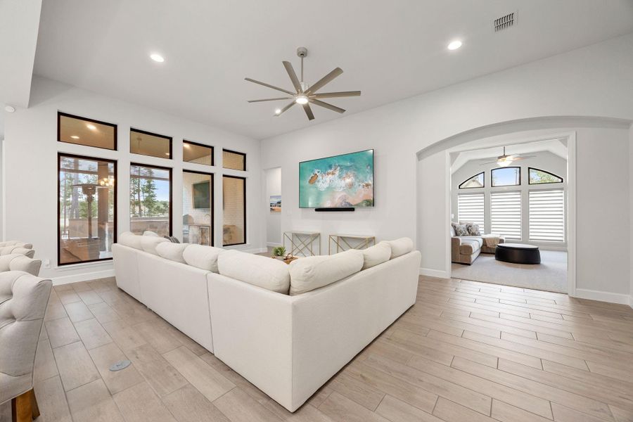 Furnished interior view inside a new home in The Highlands, Porter (Image 13).