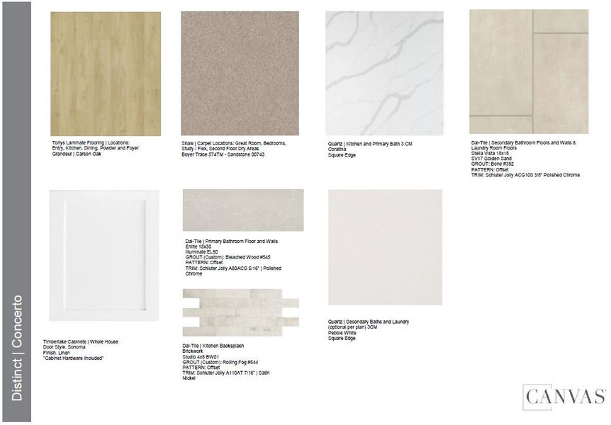 Sample of building materials used in homes in Trailstone, Arvada (Image 27).