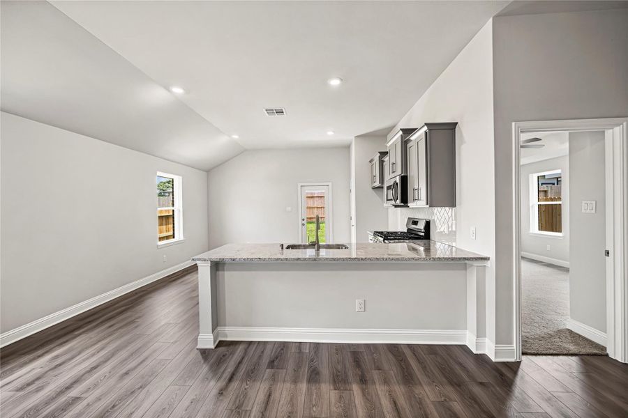Furnished interior view inside a new home in , Dickinson (Image 5).