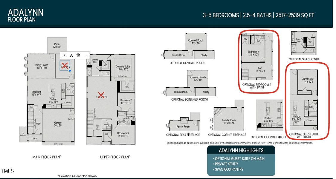 2D floor plan layout of this home in Wellers Knoll, Lillington, NC (Image 21).