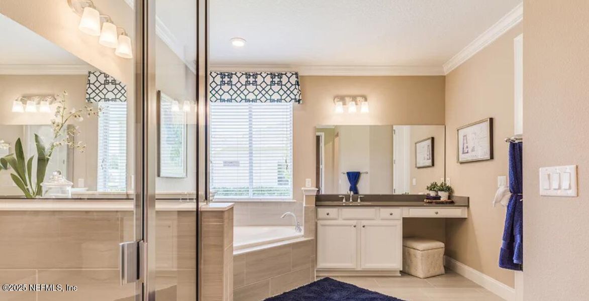 Furnished interior view inside a new home in Silver Falls Single Family at SilverLeaf: Silver Falls 60s at SilverLeaf, St. Augustine (Image 25).