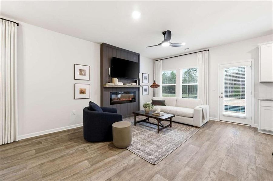 Furnished interior view inside a new home in Concord Oaks, Powder Springs (Image 10). Furnished interior view inside a new home in Concord Oaks, Powder Springs (Image 10).