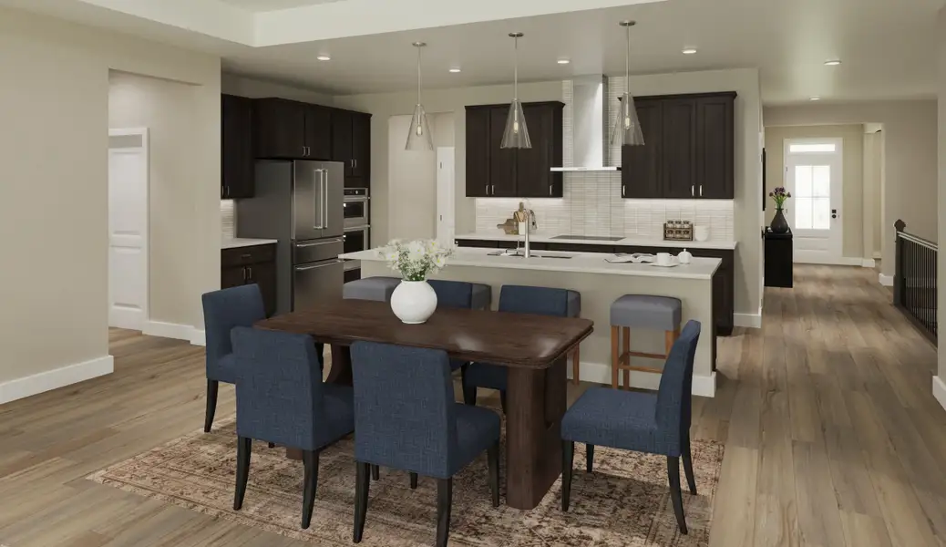 Representative furnished interior of a home built from the Emmett by Fischer Homes in Leeland Farms, Fuquay Varina (Image 4).