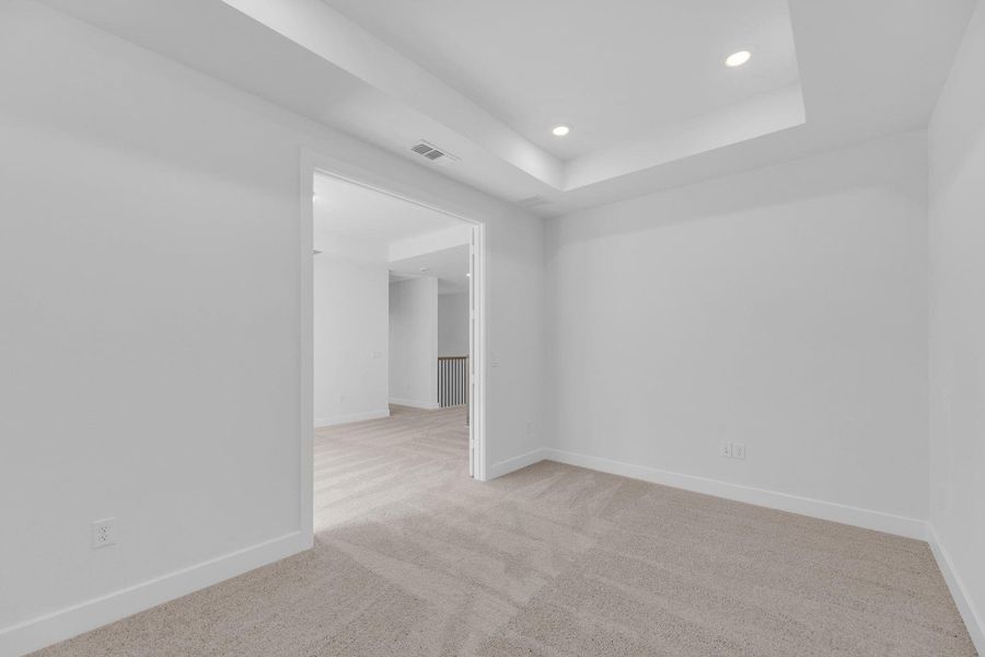 Spacious, unfurnished interior of a new home in Santa Rita Ranch - 60', Liberty Hill (Image 18). Spacious, unfurnished interior of a new home in Santa Rita Ranch - 60', Liberty Hill (Image 18).