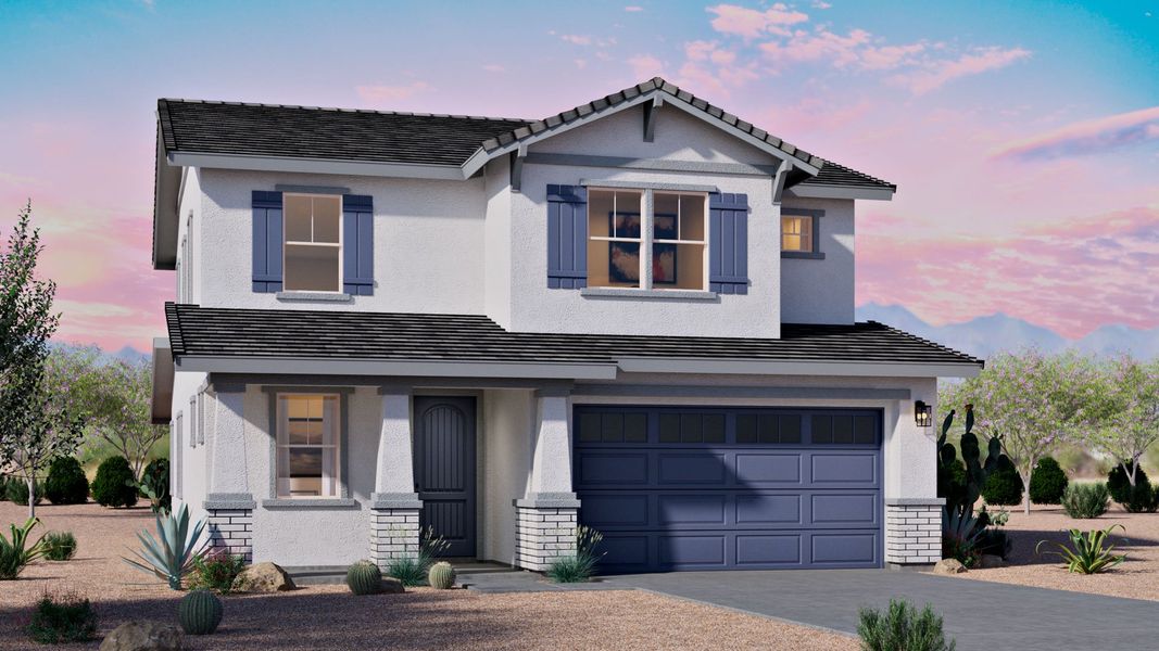 Representative exterior photo of a completed home built from the Denali by D.R. Horton in Westpark, Buckeye, AZ (Image 2).