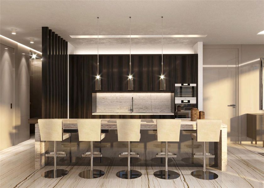 Furnished interior view inside a new home in , Hollywood (Image 12).