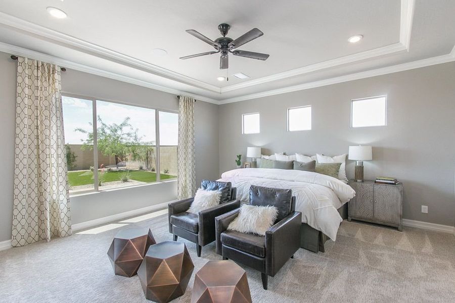 Furnished interior view inside a new home in Harmony at Montecito in Estrella, Goodyear (Image 8).
