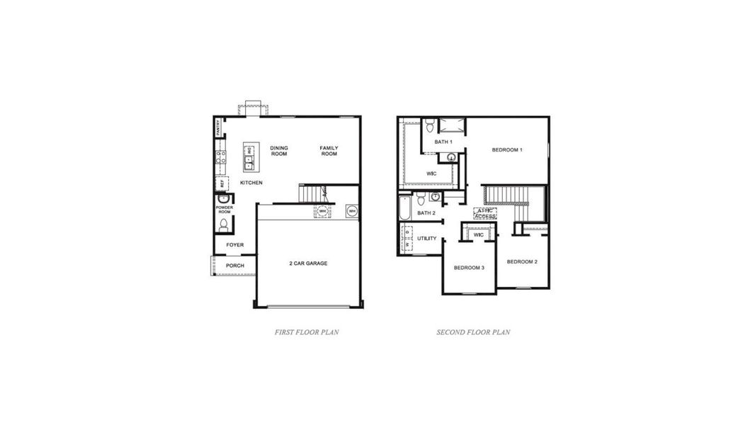 2D floor plan layout for the Davis by D.R. Horton in Millbrooke, Wallis, TX (Image 3).