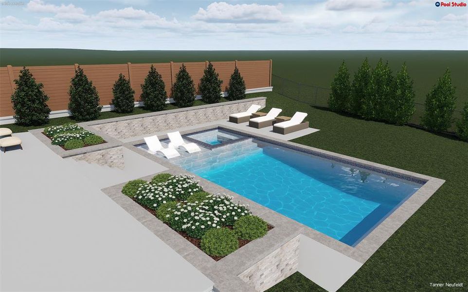 Pool not included, renderings for inspo. purposes only. Pool not included, renderings for inspo. purposes only.