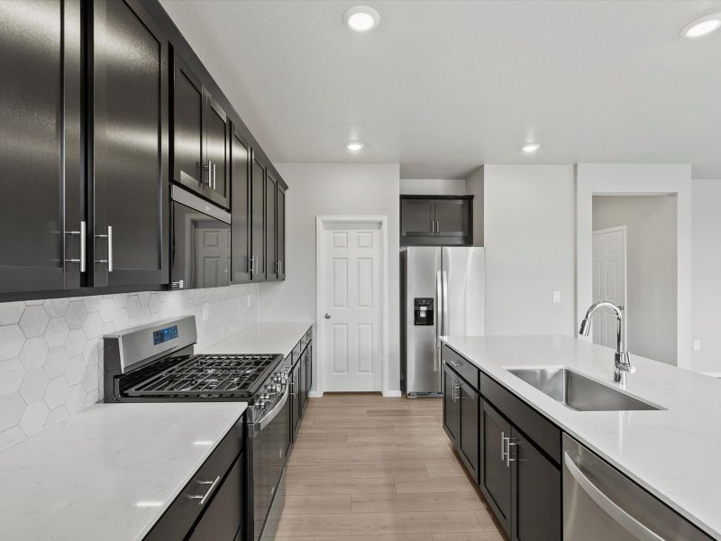 Furnished interior view inside a new home in Poudre Heights: The Alpine Collection, Windsor (Image 4).