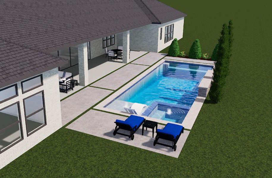 Exterior rendering of this home design in Enchanted Creek, Lucas, TX (Image 3).