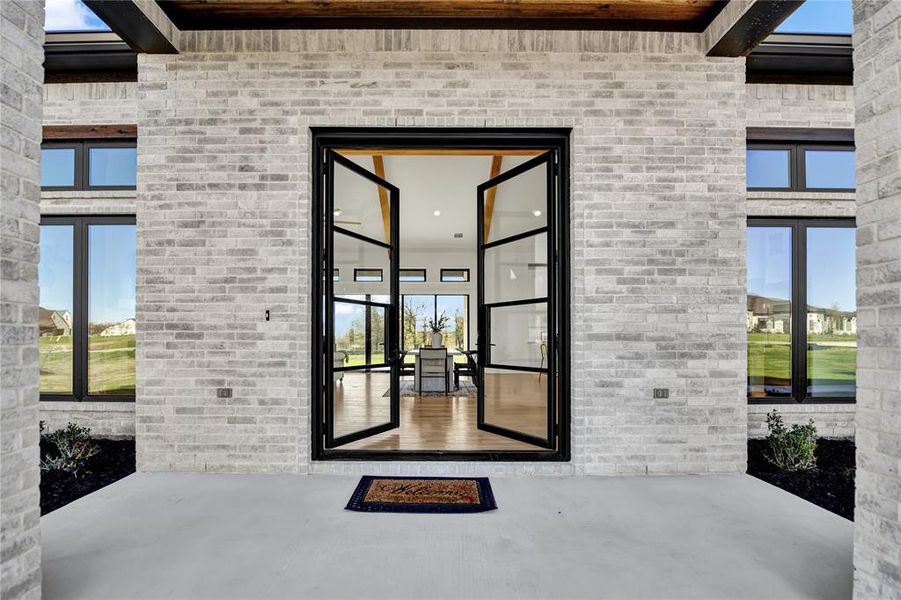 Exterior details and patio area of a home in , Aledo (Image 29).