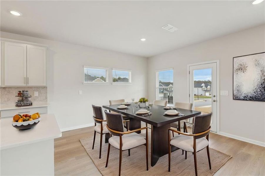 Furnished interior view inside a new home in Parkside at Grayson, Grayson (Image 12).