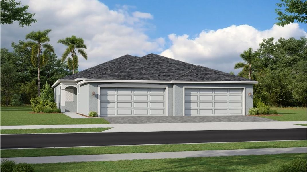 Front exterior of a home in the Tuckers Cove: Villas community, located in Punta Gorda, FL (Image 3).
