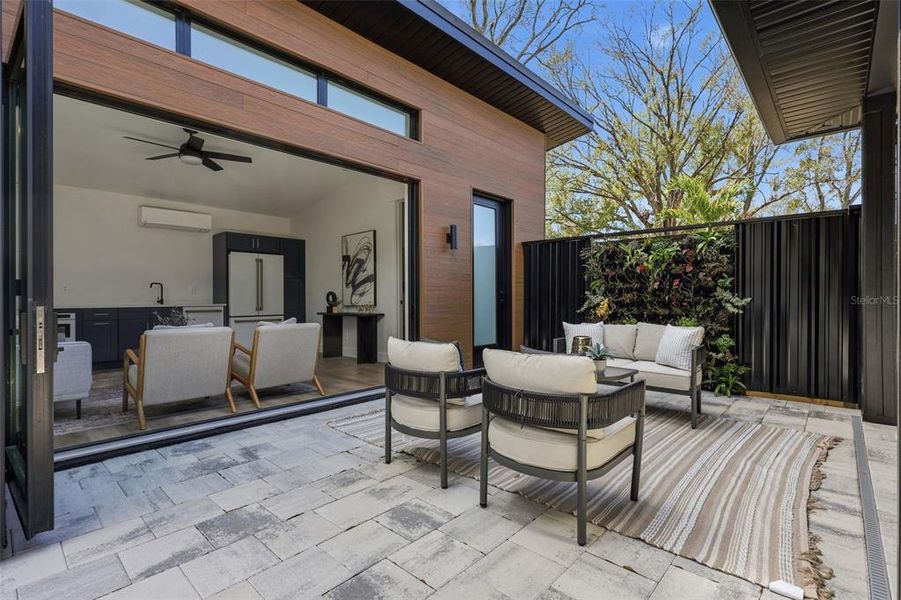 Exterior details and patio area of a home in , Tampa (Image 41).