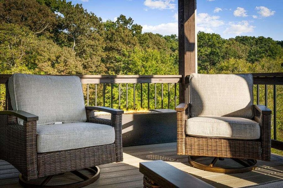 Exterior details and patio area of a home in , Blue Ridge (Image 39).