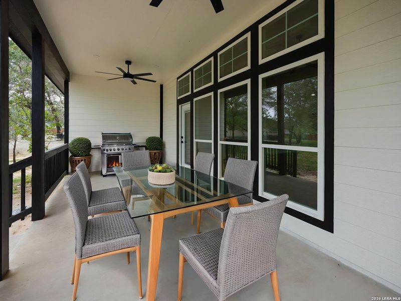 Exterior details and patio area of a home in , Elmendorf (Image 4). Exterior details and patio area of a home in , Elmendorf (Image 4).