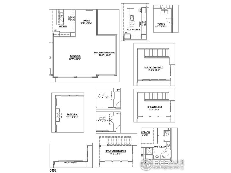 2D floor plan layout of this home in RainDance - 60s, Windsor, CO (Image 4).
