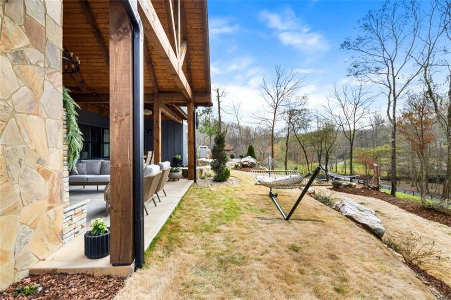 Exterior details and patio area of a home in , Ellijay (Image 4).