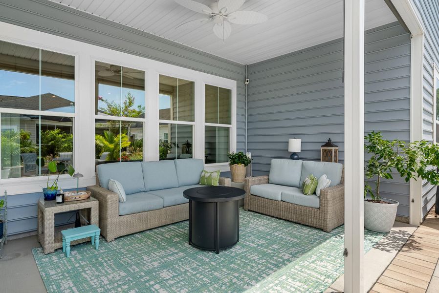 Furnished interior view inside a new home in Horizons at Summers Corner | 55+: The Estates, Summerville (Image 35).