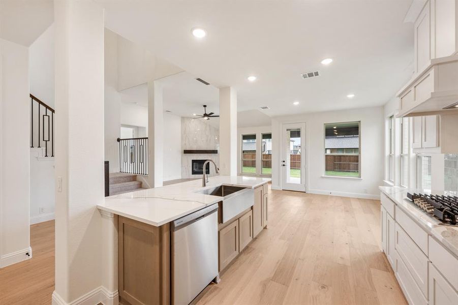 Furnished interior view inside a new home in Windsong Ranch Classic 61, Prosper (Image 7). Furnished interior view inside a new home in Windsong Ranch Classic 61, Prosper (Image 7).