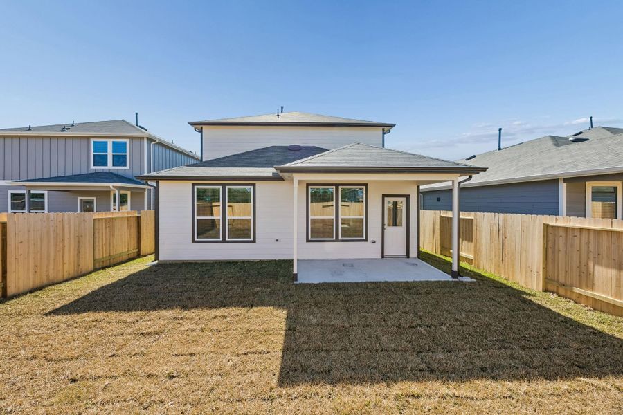 Exterior details and patio area of a home in Decker Farms, Magnolia (Image 2).