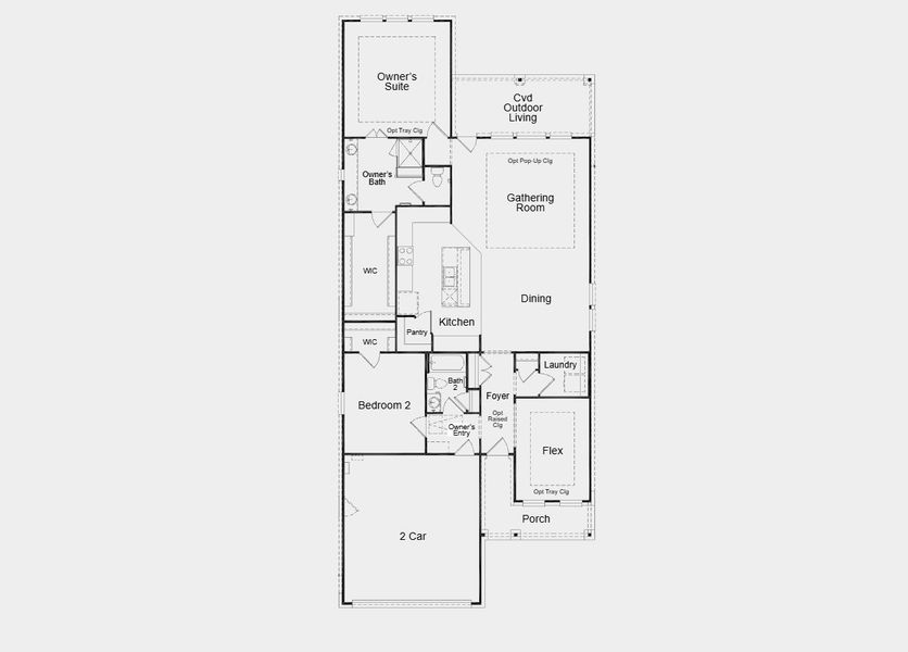 2D floor plan layout for the Sablewood by Taylor Morrison in Turners Crossing, Austin, TX (Image 3).