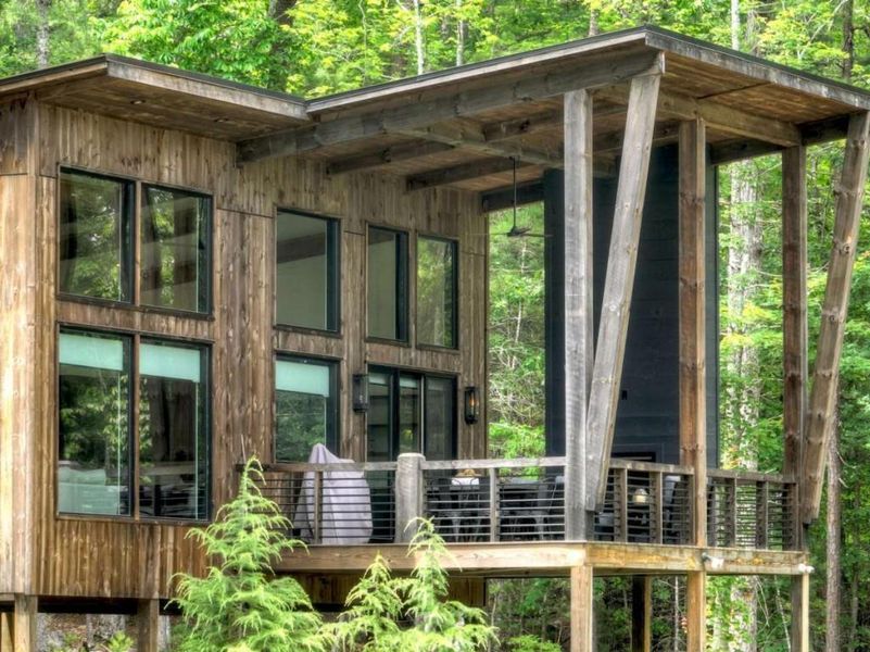 Front exterior of a new home in , Blue Ridge, GA, highlighting curb appeal (Image 29).