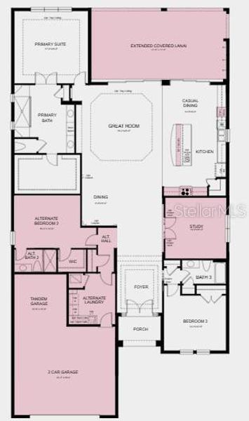 Additional Highlights Include: gourmet kitchen, outdoor kitchen, covered extended lanai, tandem garage, and tray ceiling.