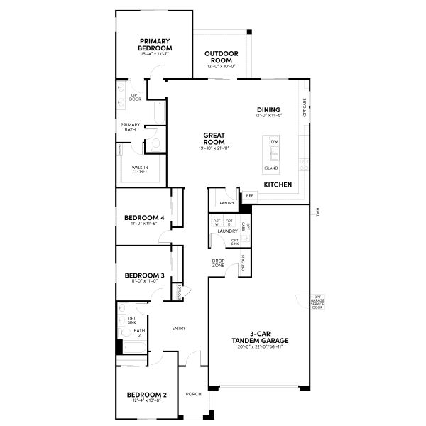 2D floor plan layout for the Laredo Phase 5a by Brookfield Residential in Highland Ridge at Alamar, Avondale, AZ (Image 2). 2D floor plan layout for the Laredo Phase 5a by Brookfield Residential in Highland Ridge at Alamar, Avondale, AZ (Image 2).