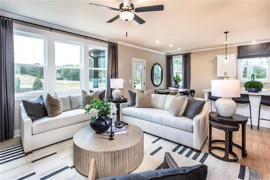 Furnished interior view inside a new home in Easton Walk, Lawrenceville (Image 6). Furnished interior view inside a new home in Easton Walk, Lawrenceville (Image 6).