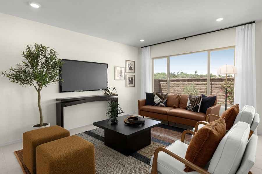 Representative furnished interior of a home built from the 1442 by KB Home in Enclaves at Tumamoc, Tucson (Image 8).