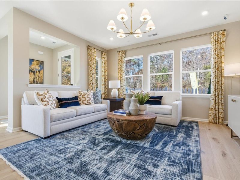 Representative furnished interior of a home built from the Fisher by Tri Pointe Homes in Ellis Townes, Charlotte (Image 6). Representative furnished interior of a home built from the Fisher by Tri Pointe Homes in Ellis Townes, Charlotte (Image 6).