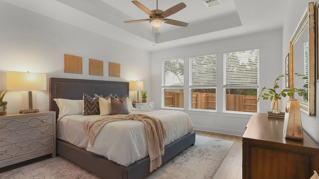 Representative furnished interior of a home built from the Maddy by Chesmar Homes in The Grove at Blackhawk, Pflugerville (Image 15). Representative furnished interior of a home built from the Maddy by Chesmar Homes in The Grove at Blackhawk, Pflugerville (Image 15).